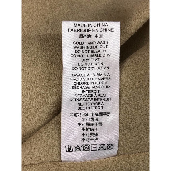 IRO Sheer Gold Wide Dress Mini Shimmering Tiered V-neck US 6 - Picture 11 of 12